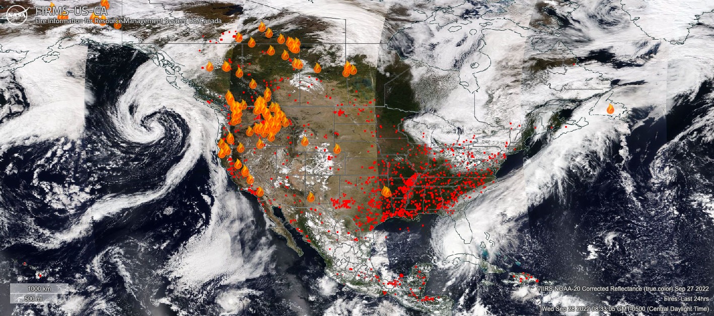 UW Data Helps NASA Detect Wildfires Faster State Impact UW Madison   FIRMS US CA 24hrs@ 100.040.04z 