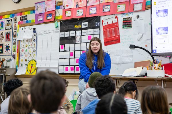 Katie Swope student teaches at Shorewood Hills Elementary School