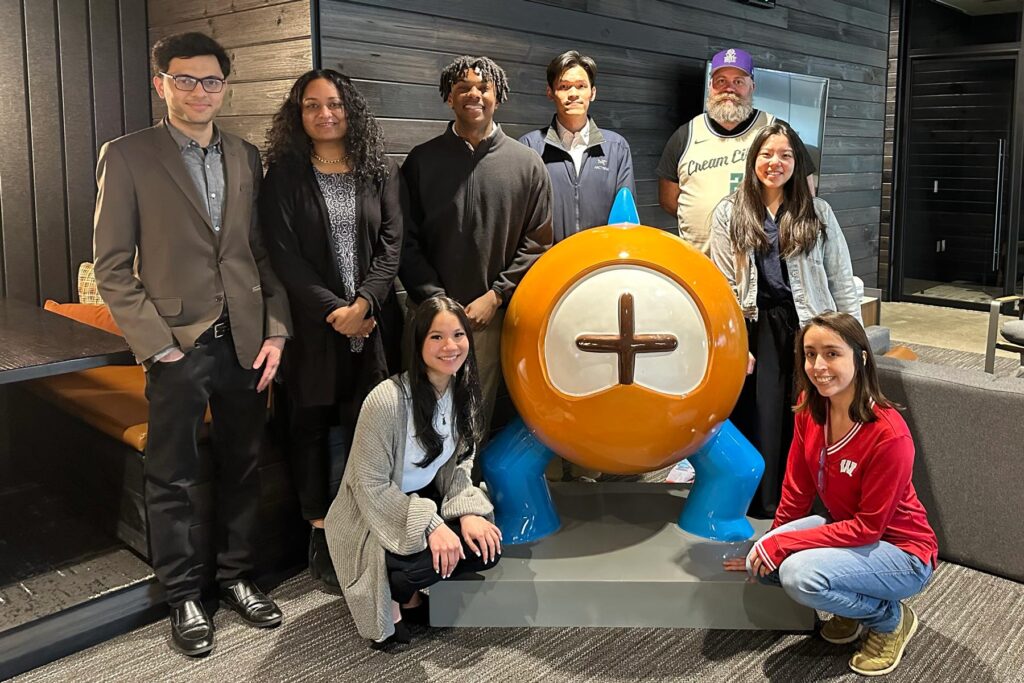 Students and employees at Fetch headquarters in spring 2024