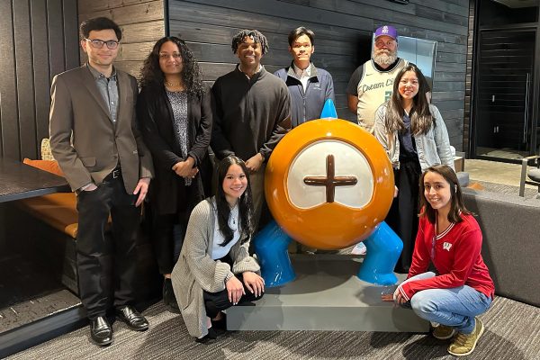 Students and employees at Fetch headquarters in spring 2024